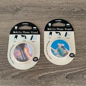 Maui Hawaii Beach Turtle Popsocket Set Handmade Artist Sunset
